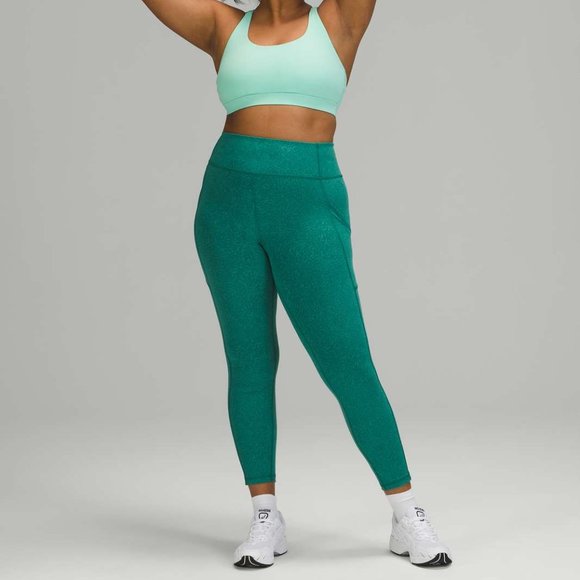 Lululemon Invigorate High-Rise Tight 25" Crunch Teal Lagoon Size 6 - Picture 1 of 3